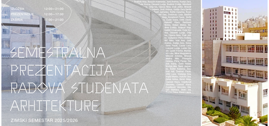 Otvorenje semestralne prezentacije radova studenata arhitekture 